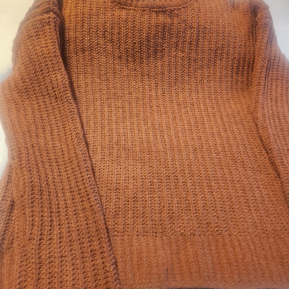 Time and Tru Women's Sweater in Warm Rust